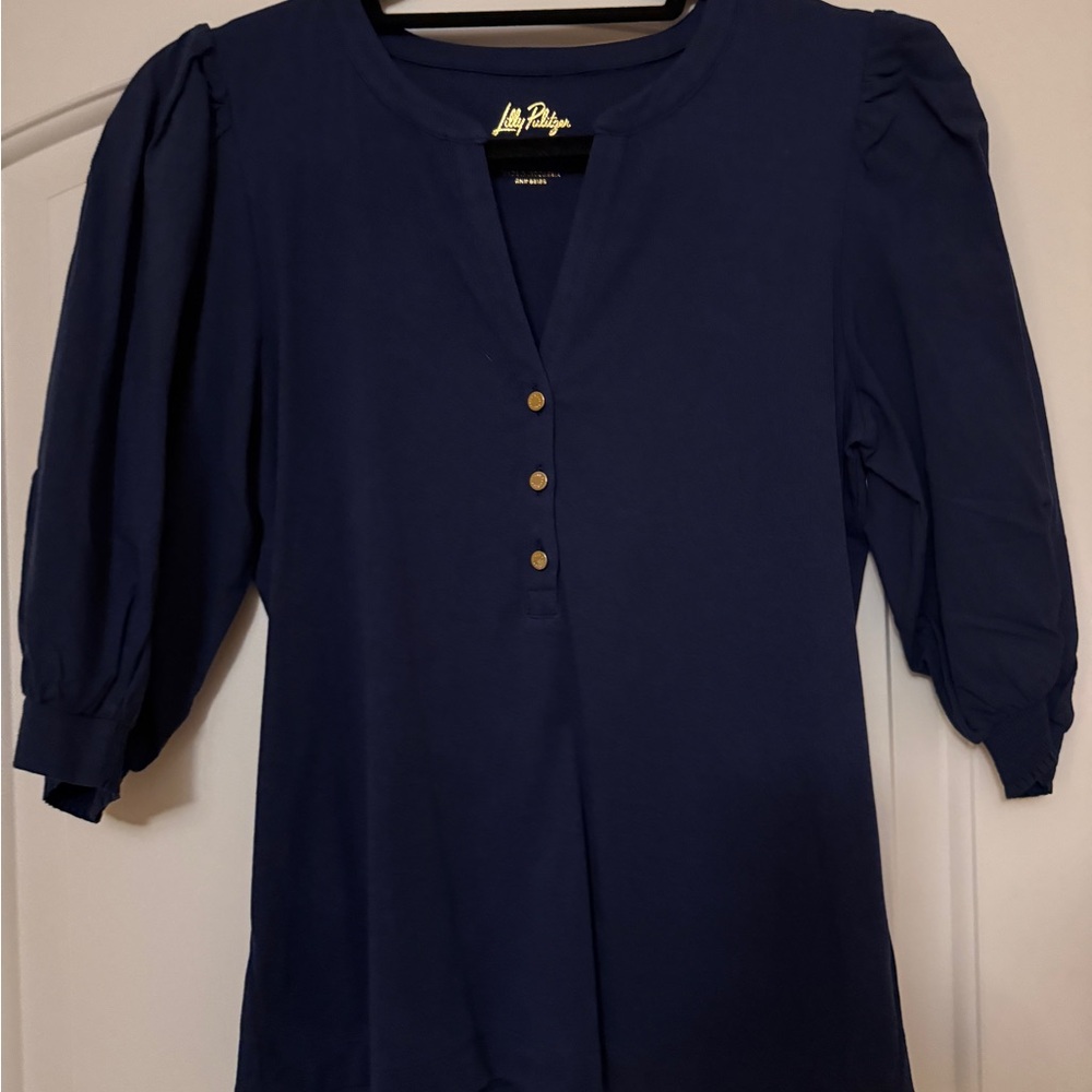Lilly Pulitzer Ronson top in low tide navy size S